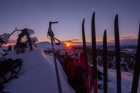 Soloppgang paradisbukta Trysil